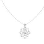 Premium  Flower Shape Diamond Necklace