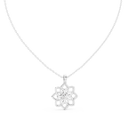 Premium  Flower Shape Diamond Necklace