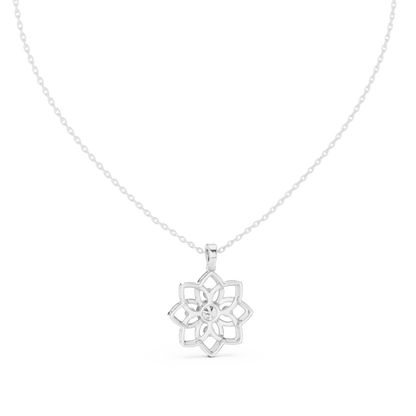 Premium  Flower Shape Diamond Necklace