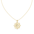 Premium  Flower Shape Diamond Necklace
