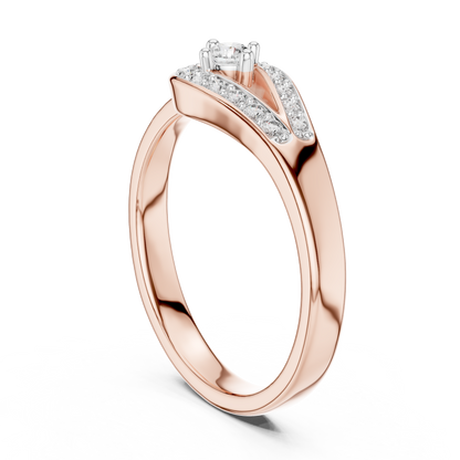 Timeless Teardrop Halo Diamond Ring