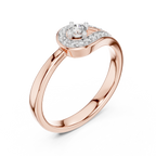 Timeless Teardrop Halo Diamond Ring