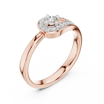 Timeless Teardrop Halo Diamond Ring