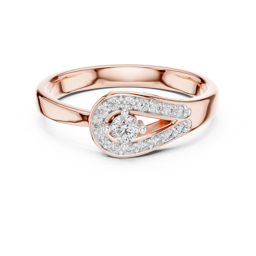 Timeless Teardrop Halo Diamond Ring