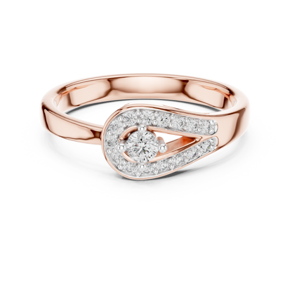 Timeless Teardrop Halo Diamond Ring