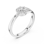 Timeless Teardrop Halo Diamond Ring