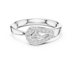 Timeless Teardrop Halo Diamond Ring