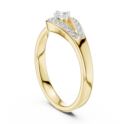 Timeless Teardrop Halo Diamond Ring