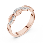 Classic Infinity Style Diamond Gold Ring