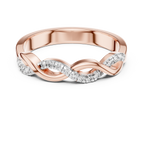 Classic Infinity Style Diamond Gold Ring