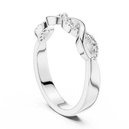 Classic Infinity Style Diamond Gold Ring