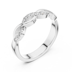 Classic Infinity Style Diamond Gold Ring