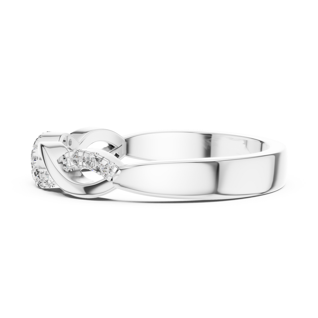 Classic Infinity Style Diamond Gold Ring