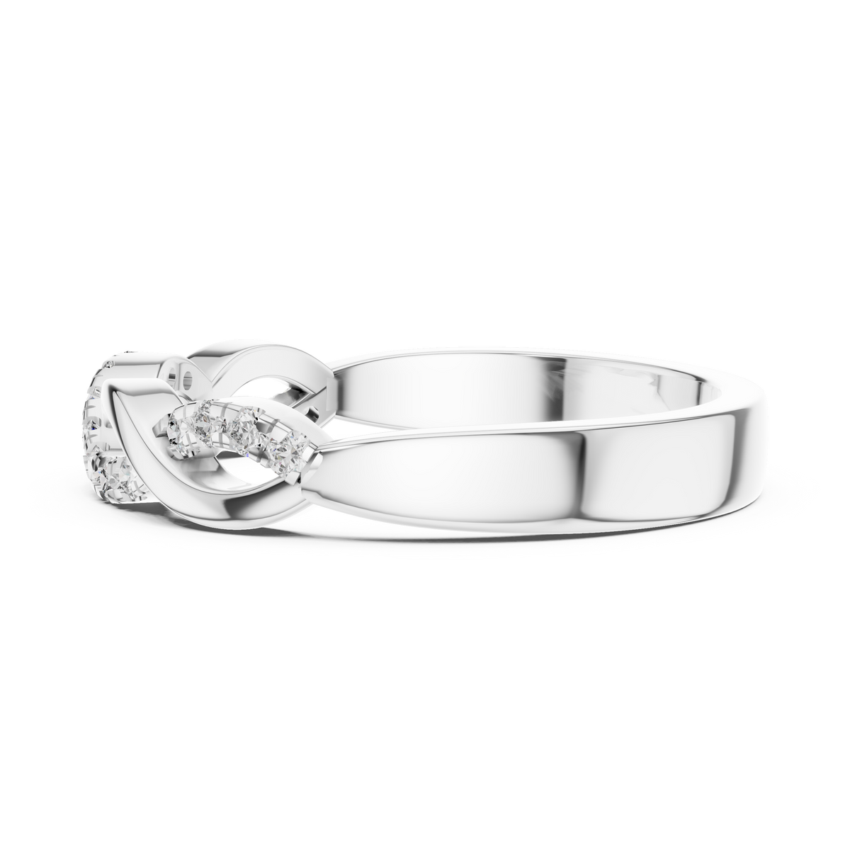 Classic Infinity Style Diamond Gold Ring