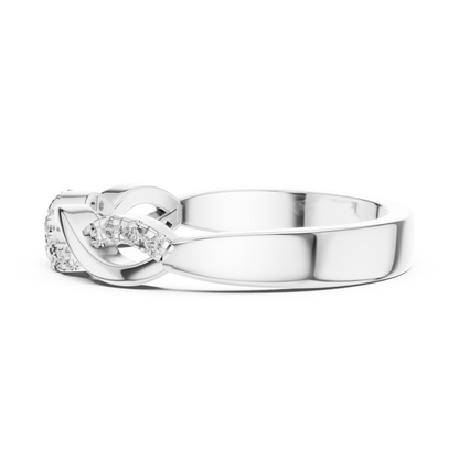 Classic Infinity Style Diamond Gold Ring