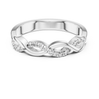 Classic Infinity Style Diamond Gold Ring