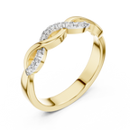 Classic Infinity Style Diamond Gold Ring
