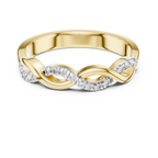 Classic Infinity Style Diamond Gold Ring