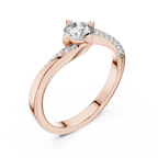 Timeless Round Diamond Accent Gold Ring