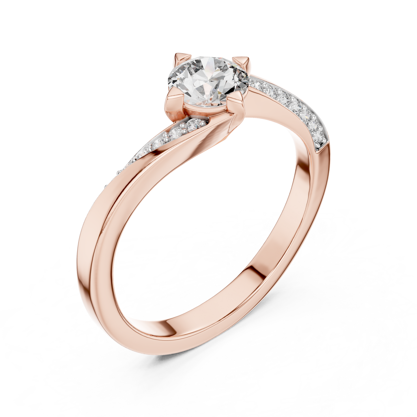 Timeless Round Diamond Accent Gold Ring