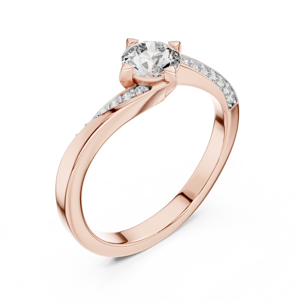 Timeless Round Diamond Accent Gold Ring