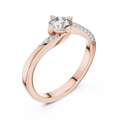 Timeless Round Diamond Accent Gold Ring
