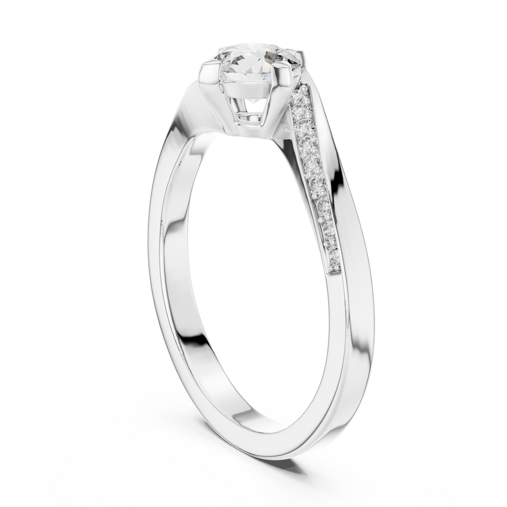 Timeless Round Diamond Accent Gold Ring
