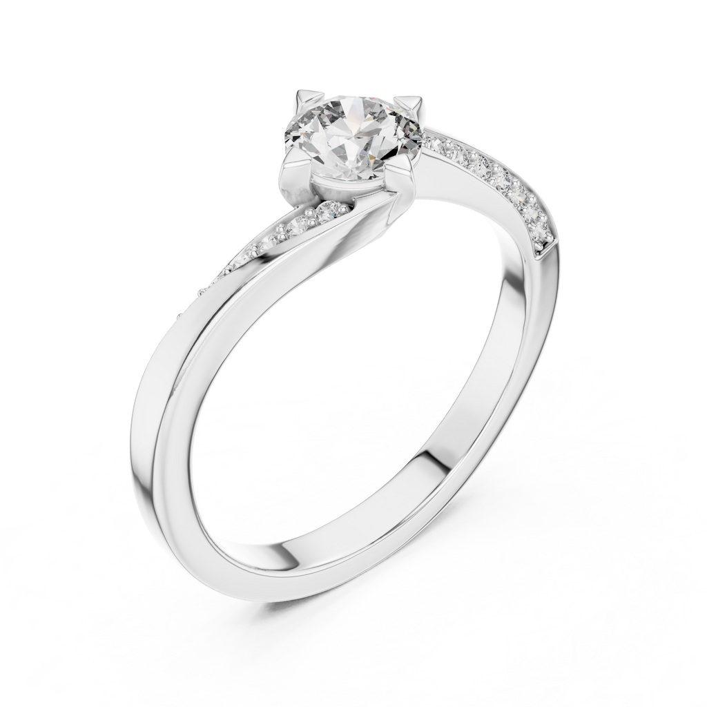 Timeless Round Diamond Accent Gold Ring