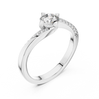 Timeless Round Diamond Accent Gold Ring