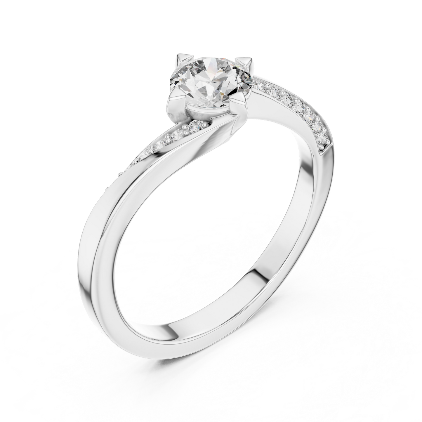 Timeless Round Diamond Accent Gold Ring