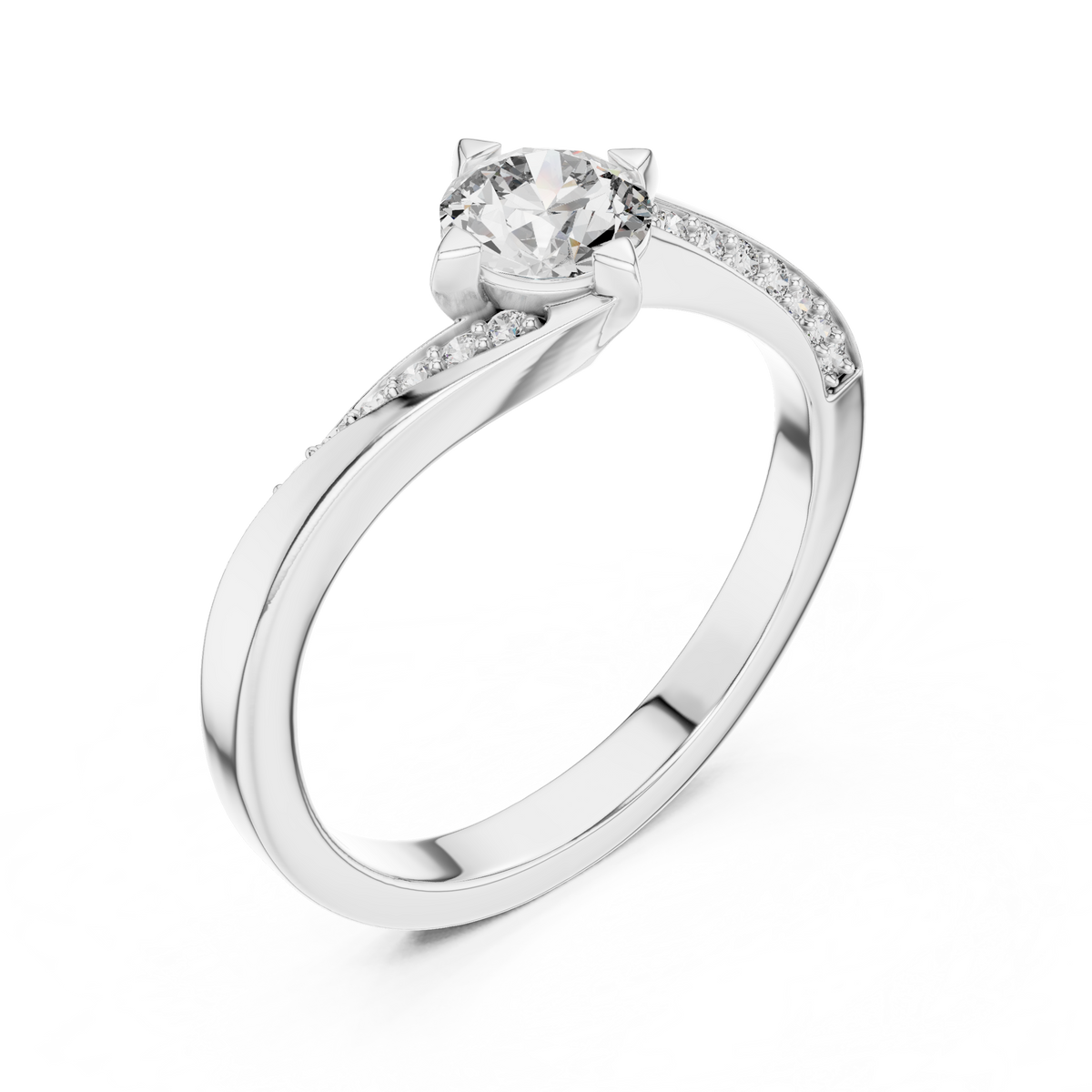 Timeless Round Diamond Accent Gold Ring