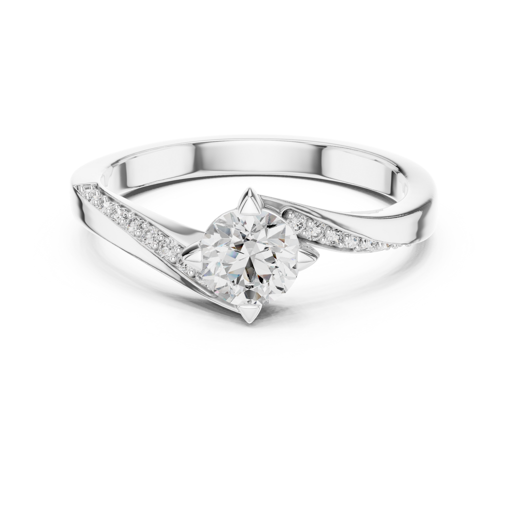 Timeless Round Diamond Accent Gold Ring