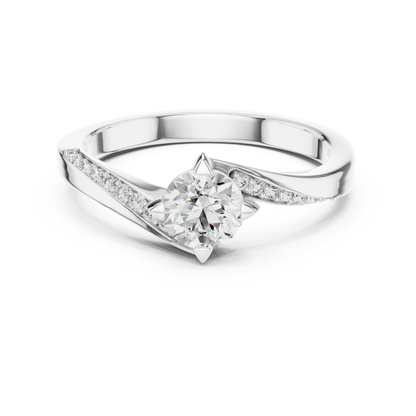 Timeless Round Diamond Accent Gold Ring