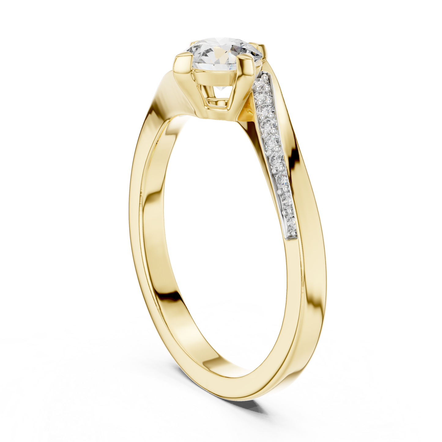 Timeless Round Diamond Accent Gold Ring