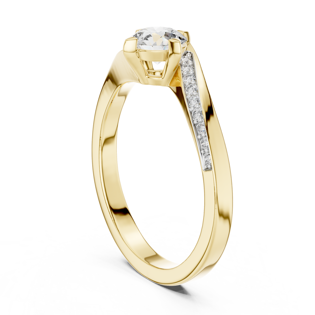 Timeless Round Diamond Accent Gold Ring