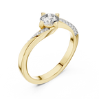 Timeless Round Diamond Accent Gold Ring