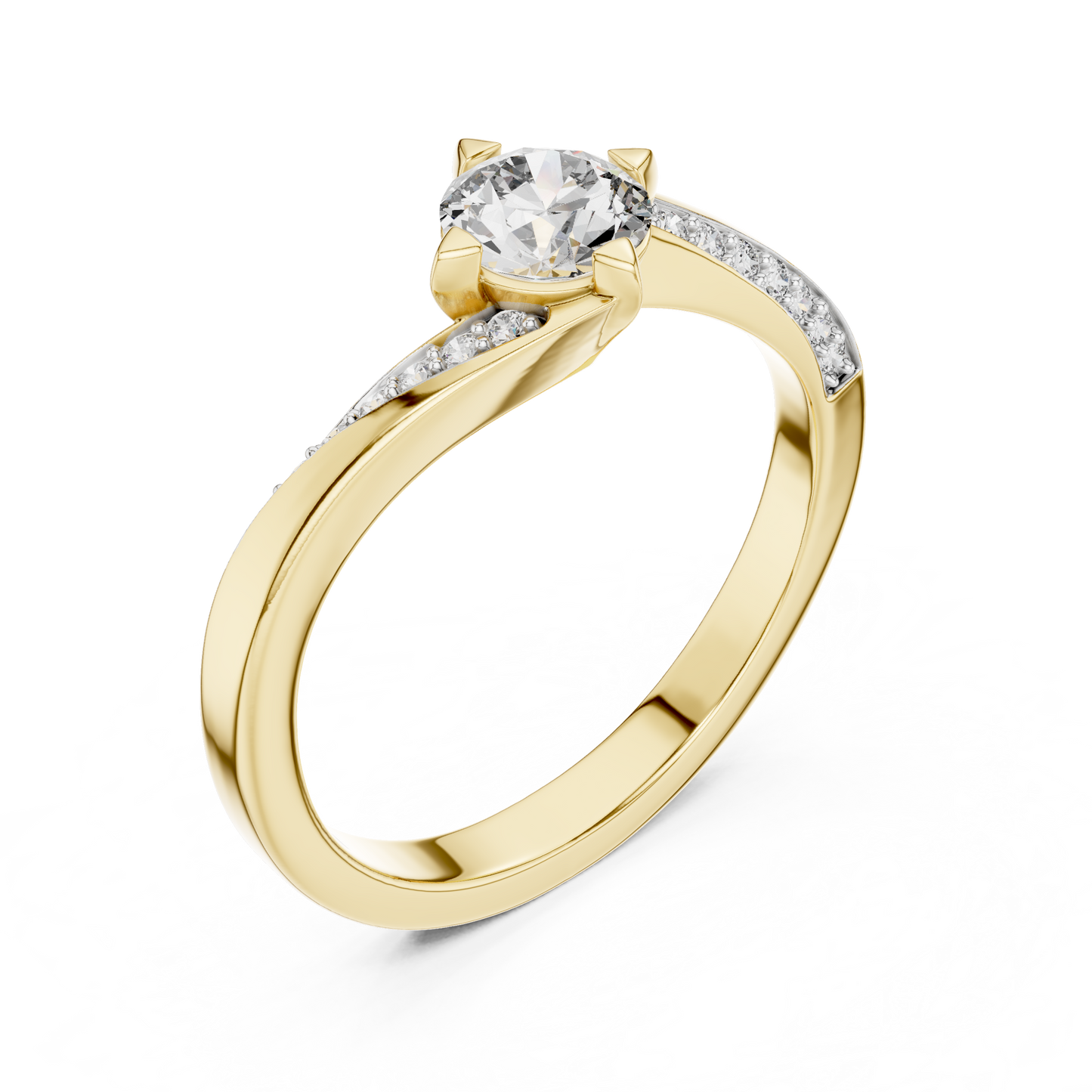 Timeless Round Diamond Accent Gold Ring