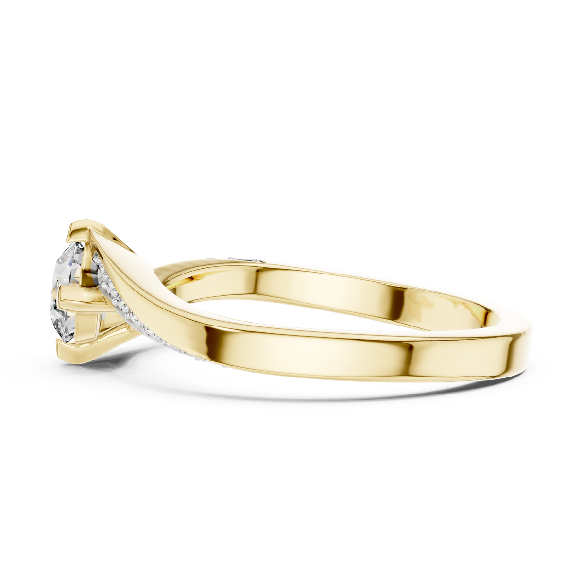 Timeless Round Diamond Accent Gold Ring