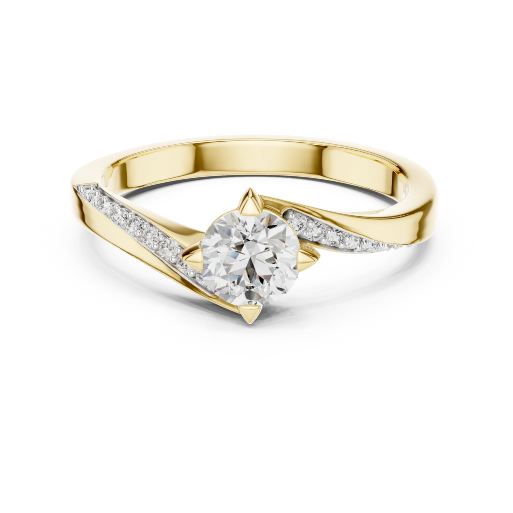 Timeless Round Diamond Accent Gold Ring