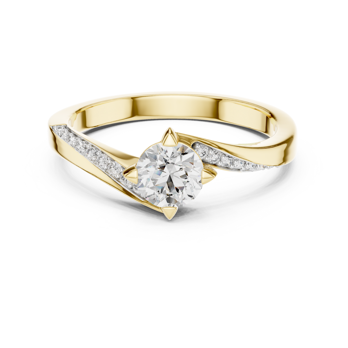 Timeless Round Diamond Accent Gold Ring