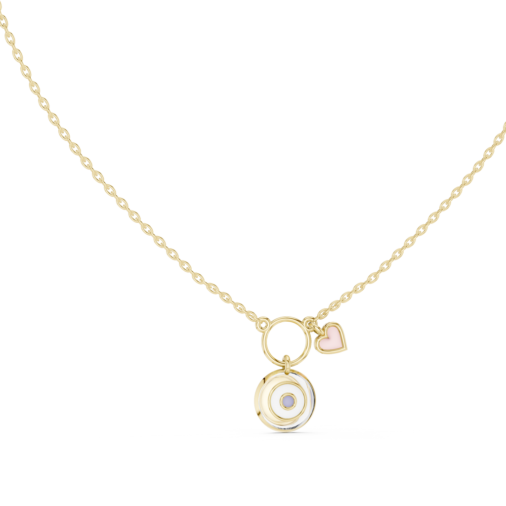 Luxury Rose Gold Protection Evil Eye Pendant Necklace