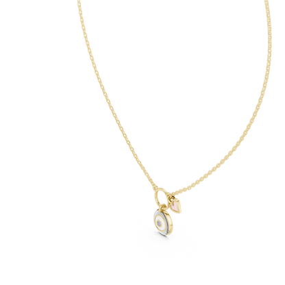 Luxury Rose Gold Protection Evil Eye Pendant Necklace