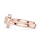 Luxury Halo Diamond Crossover Gold Ring