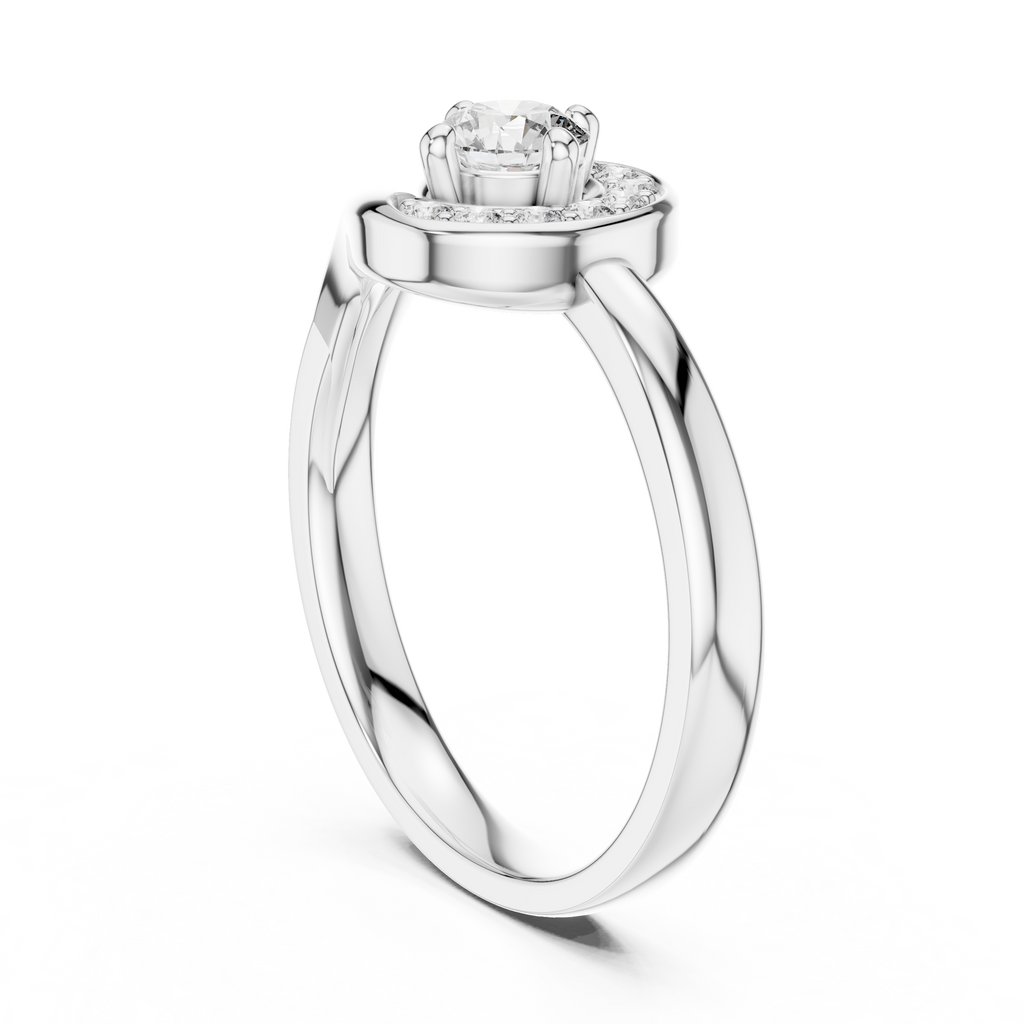 Luxury Halo Diamond Crossover Gold Ring