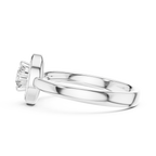Luxury Halo Diamond Crossover Gold Ring