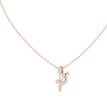 Trendy Floral Rose Gold Pendant Necklace for Women