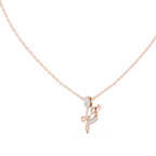 Trendy Floral Rose Gold Pendant Necklace for Women