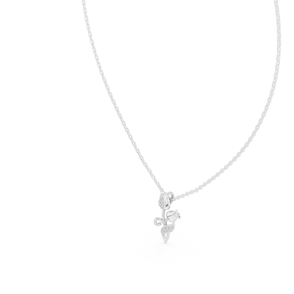Trendy Floral Rose Gold Pendant Necklace for Women