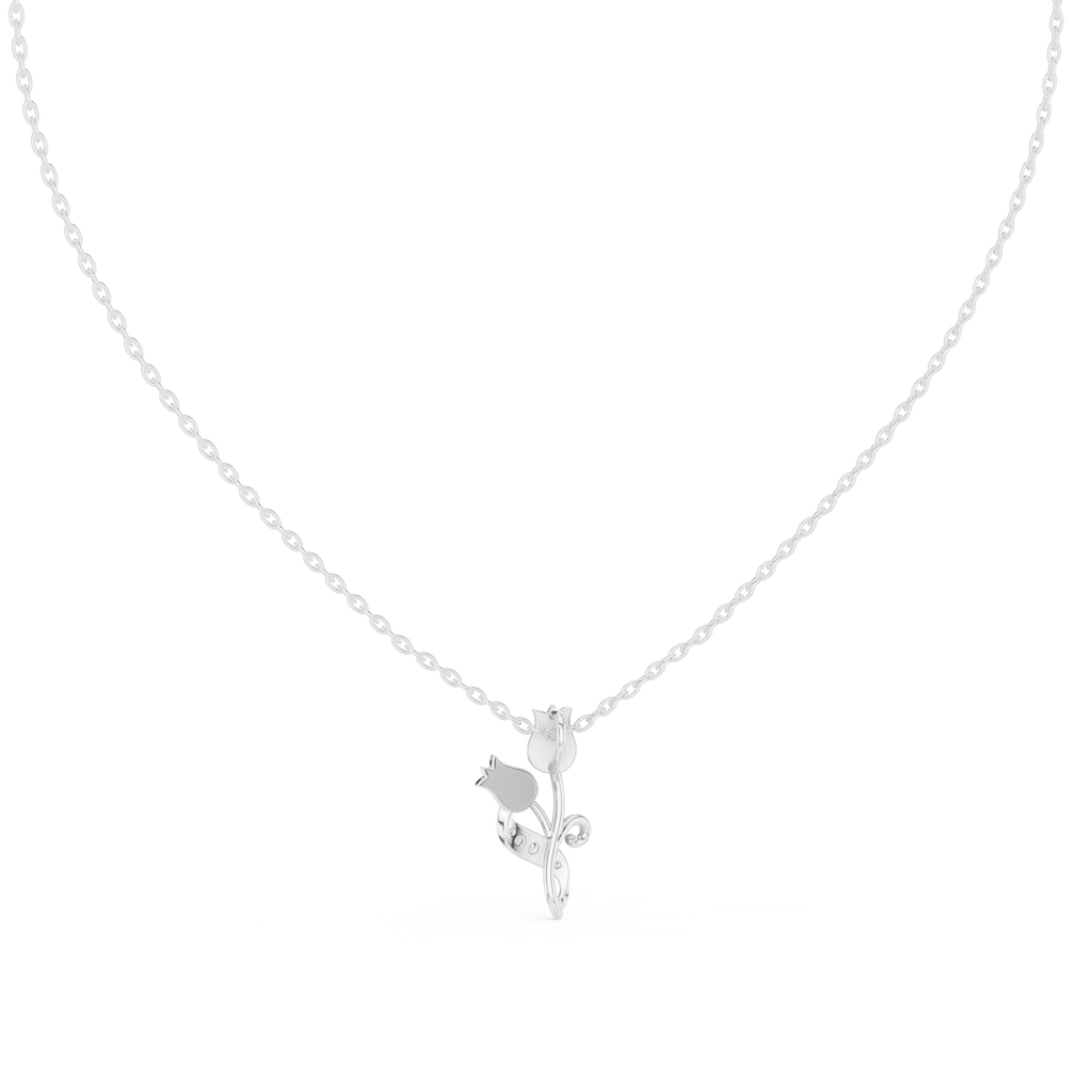 Trendy Floral Rose Gold Pendant Necklace for Women