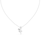 Trendy Floral Rose Gold Pendant Necklace for Women